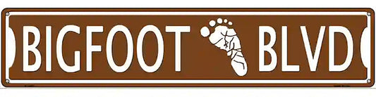 Bigfoot Blvd Novelty Metal Street Sign