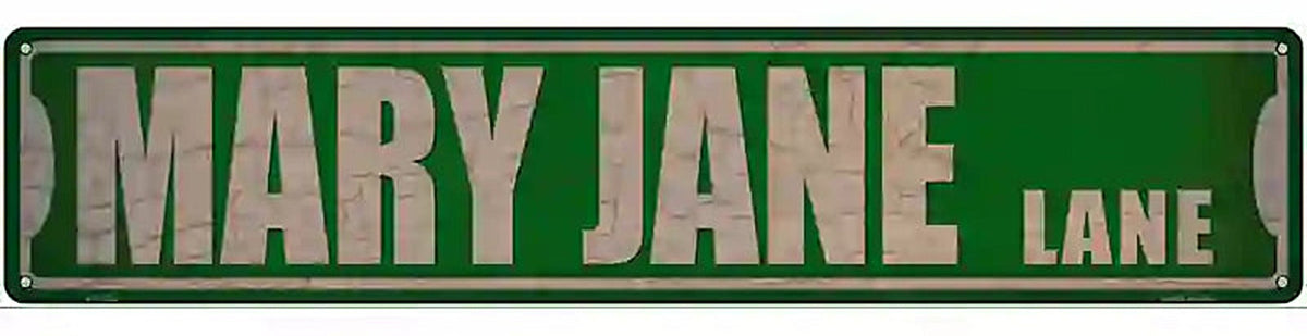 Mary Jane Lane Novelty Metal Street Sign