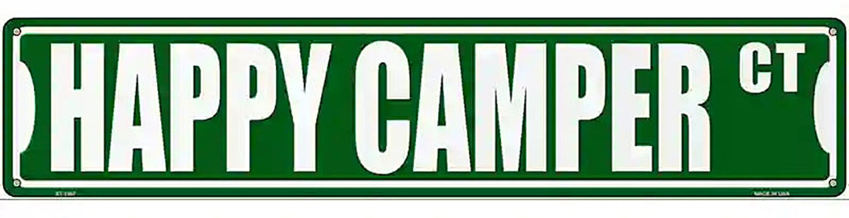 Happy Camper Ct Novelty Metal Street Sign