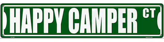 Happy Camper Ct Novelty Metal Street Sign
