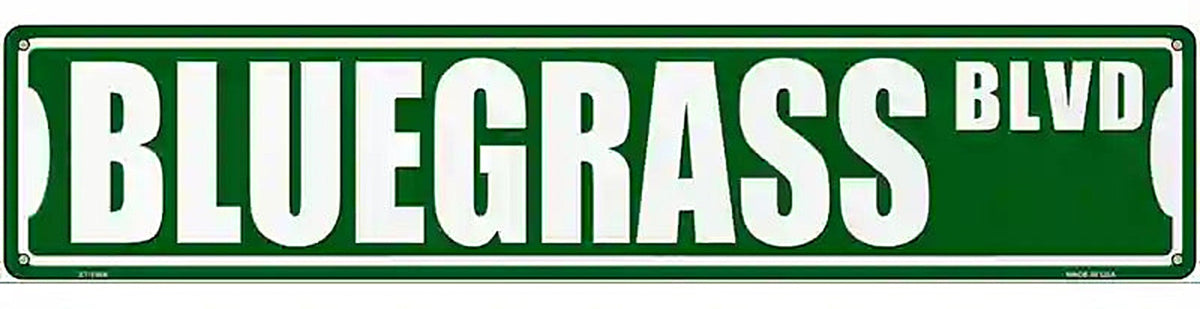 Bluegrass Blvd Novelty Metal Street Sign
