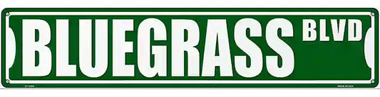 Bluegrass Blvd Novelty Metal Street Sign
