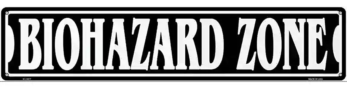 Biohazard Zone Novelty Metal Street Sign