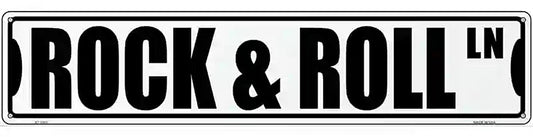 Rock and Roll Ln Novelty Metal Street Sign