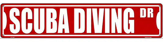 Scuba Driving Dr Novelty Metal Street Sign