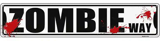 Zombie Way Novelty Metal Street Sign