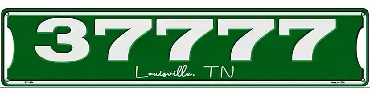 Customizable Zip Code | City and State Novelty Metal Street Sign
