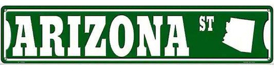 Arizona St Silhouette Novelty Metal Street Sign