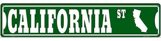California St Silhouette Novelty Metal Street Sign
