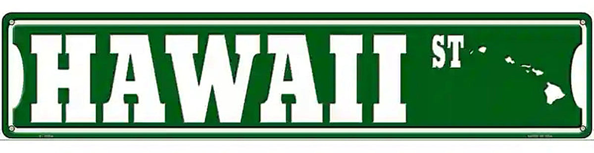 Hawaii St Silhouette Novelty Metal Street Sign