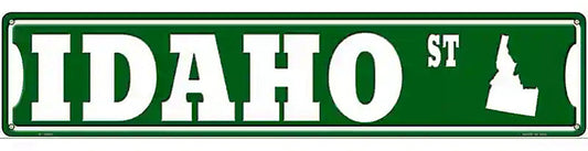 Idaho St Silhouette Novelty Metal Street Sign
