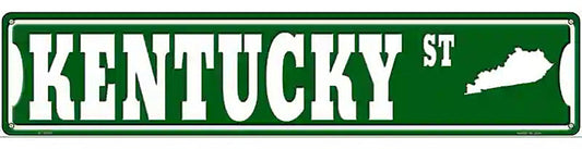 Kentucky St Silhouette Novelty Metal Street Sign