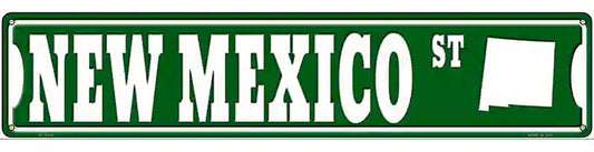 New Mexico St Silhouette Novelty Metal Street Sign