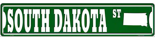South Dakota St Silhouette Novelty Metal Street Sign