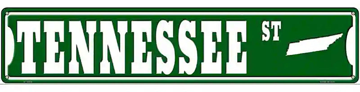 Tennessee St Silhouette Novelty Metal Street Sign
