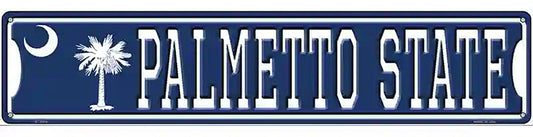 Palmetto State SC Flag Novelty Metal Street Sign