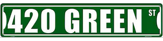 420 Green Street Novelty Metal Street Sign