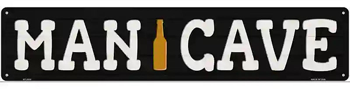Man Cave Beer Novelty Metal Street Sign