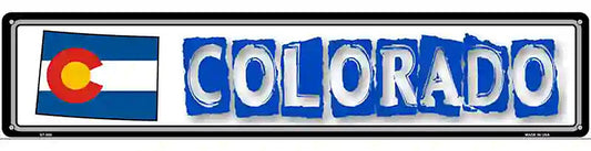 Colorado State Outline Novelty Metal Vanity Street Sign