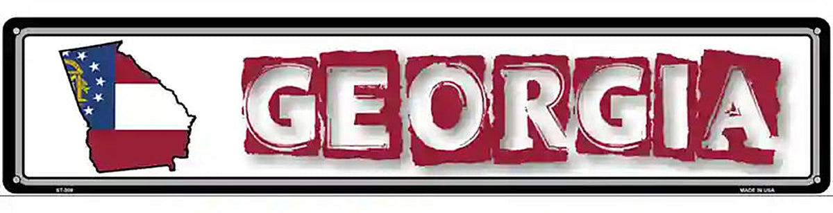 Georgia State Outline Novelty Metal Vanity Street Sign