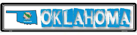 Oklahoma State Outline Novelty Metal Vanity Street Sign