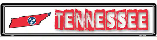 Tennessee State Outline Novelty Metal Vanity Street Sign
