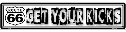 Route 66 Get Your Kicks Novelty Metal Street Sign