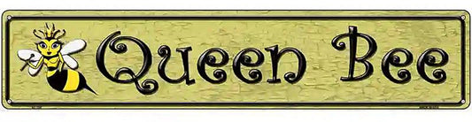 Queen Bee Gold Novelty Metal Street Sign