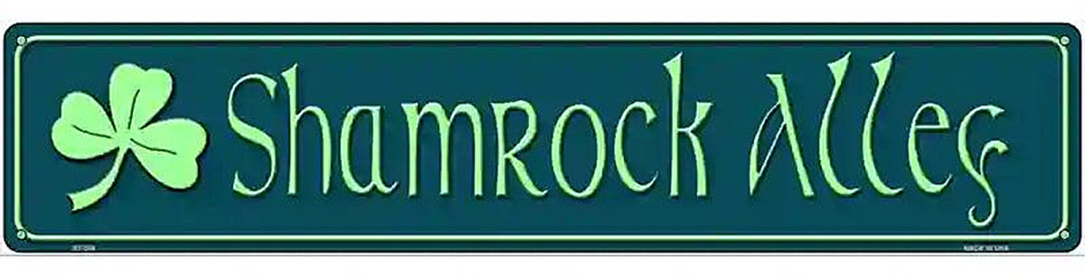 Irish Shamrock Alley Metal Novelty Street Sign