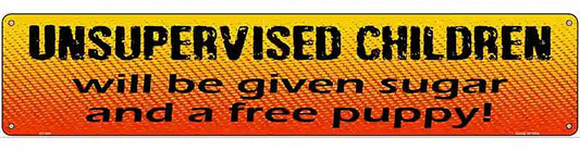 Unsupervised Children Metal Novelty Street Sign