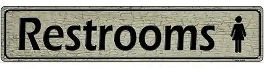 Restrooms Ladies Metal Novelty Street Sign