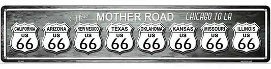 Route 66 Chicago To LA Metal Novelty Street Sign