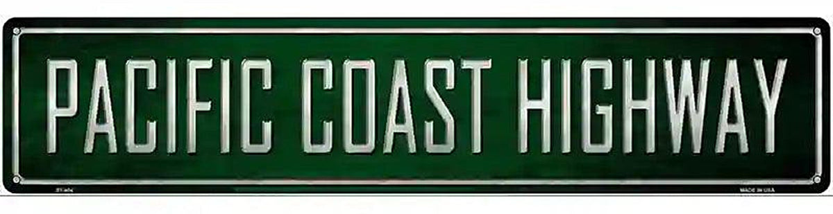 Pacific Coast Highway Metal Novelty Street Sign