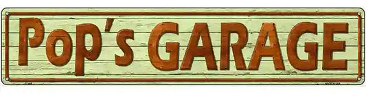 Pops Garage Metal Novelty Street Sign