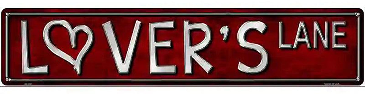 Lovers Lane Metal Novelty Street Sign