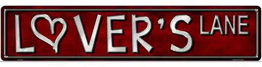Lovers Lane Metal Novelty Street Sign