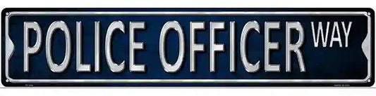 Police Officer Metal Novelty Street Sign
