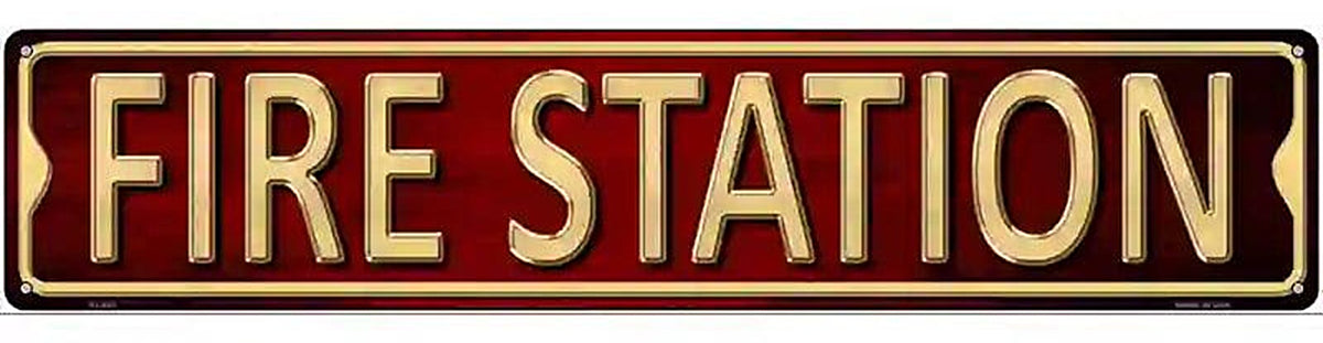 Fire Station Metal Novelty Street Sign