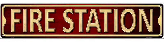 Fire Station Metal Novelty Street Sign