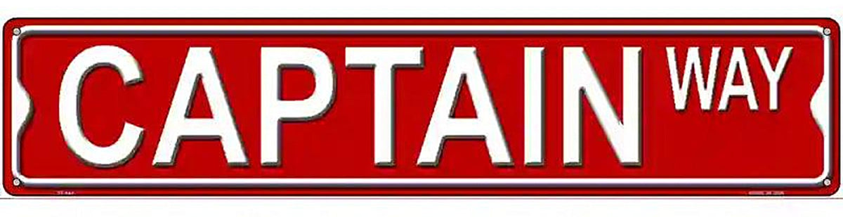 Captain Way Metal Novelty Street Sign