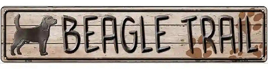 Beagle Trail Novelty Metal Street Sign