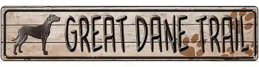 Great Dane Trail Novelty Metal Street Sign