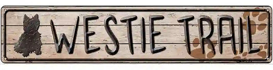 Westie Novelty Metal Street Sign