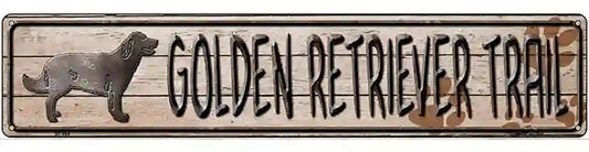 Golden Retriever Novelty Metal Street Sign