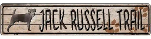 Jack Russell Trail Novelty Metal Street Sign