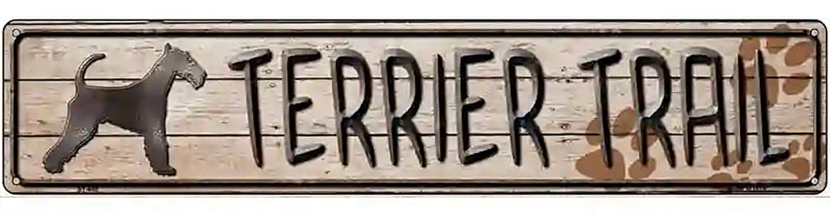 Terrier Trail Novelty Metal Street Sign