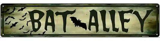 Bat Alley Novelty Metal Street Sign
