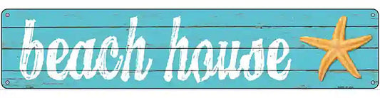 Beach House Novelty Metal Street Sign