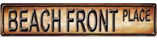 Beach Front Novelty Metal Street Sign