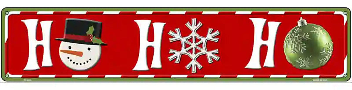Ho Ho Ho Novelty Metal Street Sign